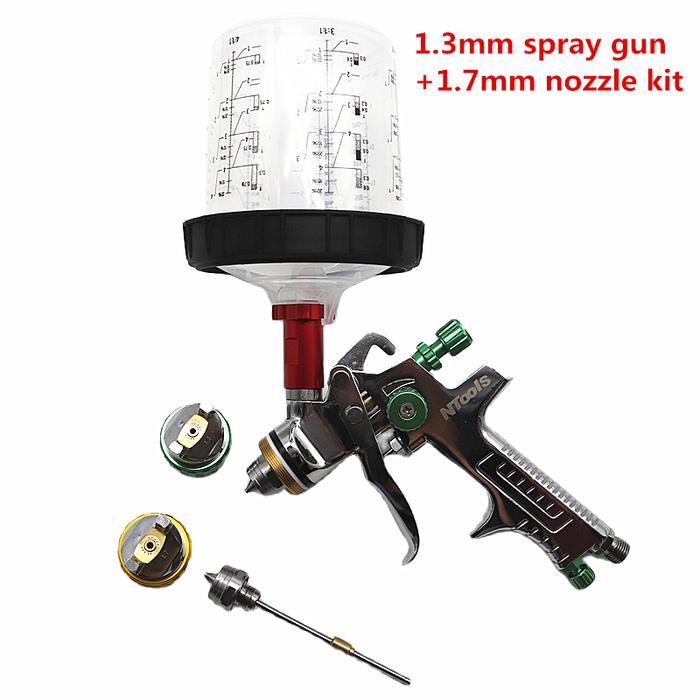 Gambar HVLP Spray Gun With Adapter And 600cc Tank Spray Gun Paint Spray Gun 1.3/1.4/1.7mm Nozzle Szie Car Paint Gun Airbrush Paint Gun - 1.3 and 1.7mm dari hoeriahhhswtq undefined Tokopedia