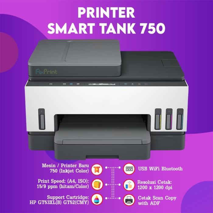 Gambar Printer HP Smart Tank 720 AiO Print Scan Copy Wifi Bluetooth Duplex A4 - HP-750 ADF dari FixPrint Indonesia undefined Tokopedia