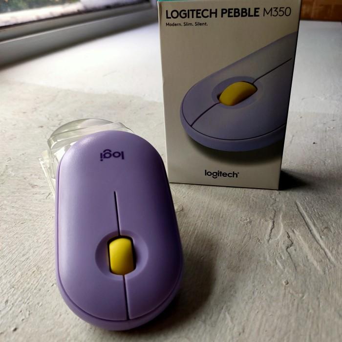 Gambar Logitech Pebble M350 Mouse Wireless Bluetooth Slim Silent - Dongle dan Bluetooth connect 2 device bersamaan. - Ungu dari Tech and Comfort undefined Tokopedia