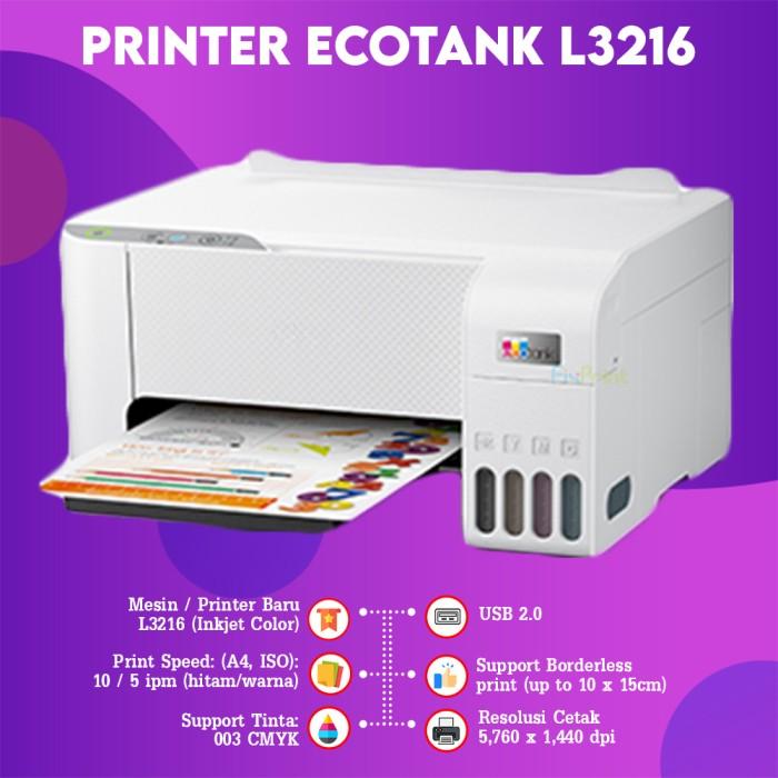 Gambar Printer Epson L3210 L3110 ECOTANK All in One InkTank Print Scan Copy - L3210 dari FixPrint Indonesia undefined Tokopedia
