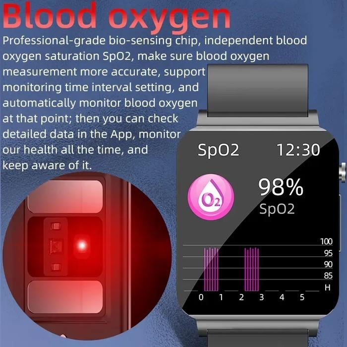 Jual IMPORT Blood Glucose Smart Watch Men Health ECG Monitoring