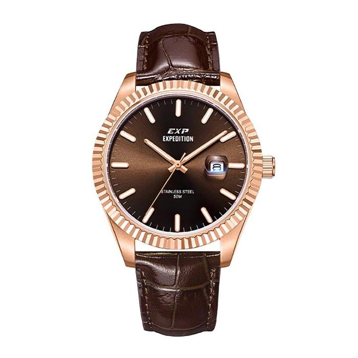 Gambar JAM TANGAN PRIA EXPEDITION E6865 E 6865 MDL ANALOG LEATHER STRAP ORIGINAL - Coklat dari Time Malang_NEW undefined Tokopedia