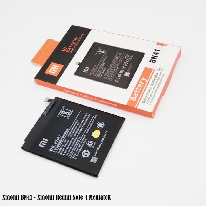 BATERAI XIAOMI BN41 REDMI NOTE 4/4X MEDIATEK ORIGINAL 100% di Lis  Collections Tokopedia