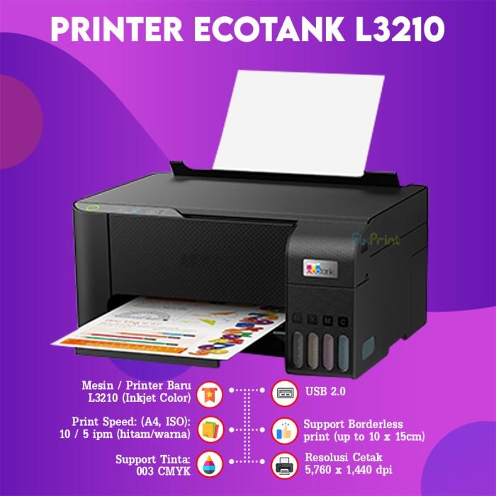 Gambar Printer Epson EcoTank L3210 L3211 L3216 / L3251 WiFi Print Scan Copy - Pengganti Epson L3110 L3250 Garansi Resmi - L3210 BLACK dari FixPrint Indonesia undefined Tokopedia