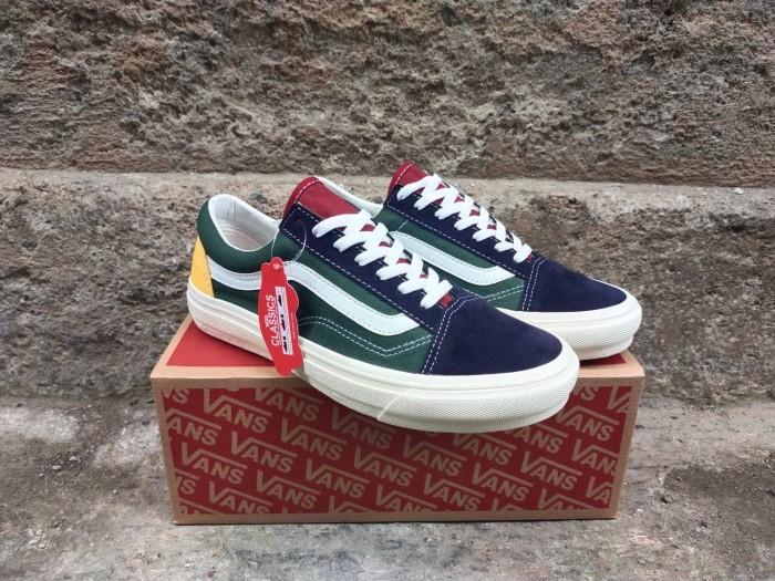 Sepatu Pria Wanita Sneakers Vans Old Skool Super Mario Biru Kuning Best  Quality