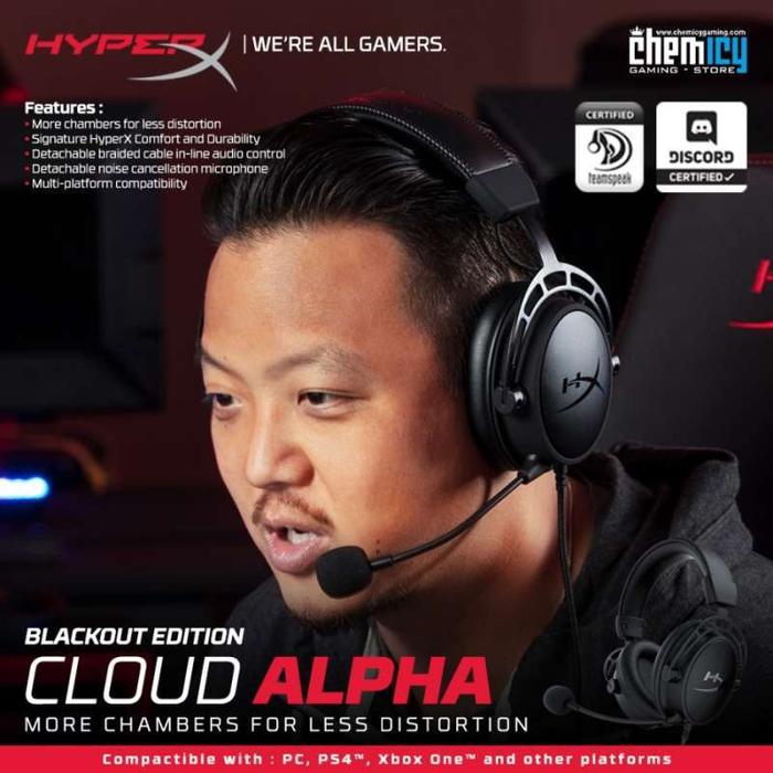 Jual Hyperx Cloud Alpha Blackout Edition Gaming Headset Kota
