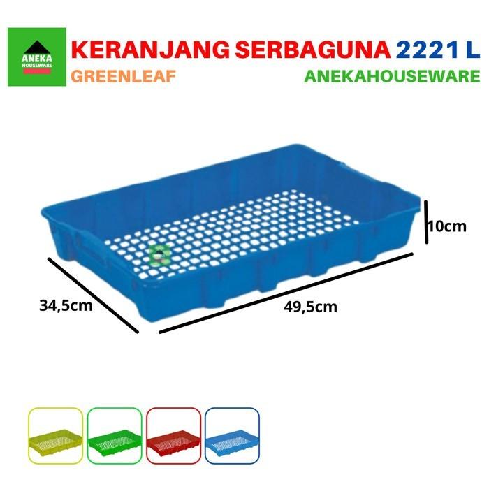 Jual Box Container / Keranjang Industri Buah Roti 2221 L Green Leaf ...