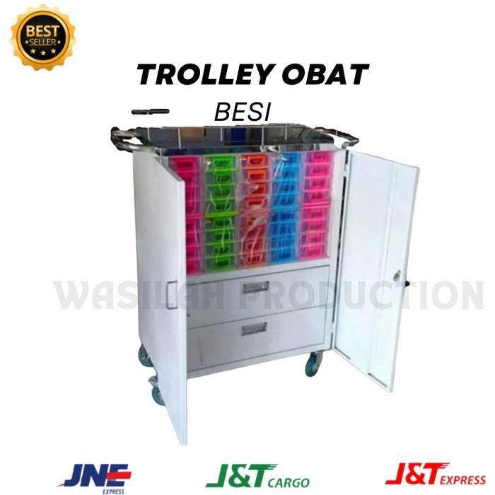 Gambar TROLLEY OBAT BESI DAN STAINLESS || MEDICINE TROLLEY STEEL - TROLI OBAT BESI - TROLI OBAT BESI dari karya alkesindo undefined Tokopedia