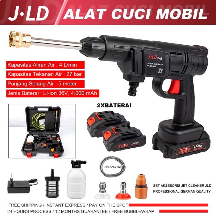 Gambar JLD JET CLEANER 36V STEAM CORDLESS MESIN CUCI AC MOTOR MOBIL - 36V 2baterai dari JLD.Tools undefined Tokopedia