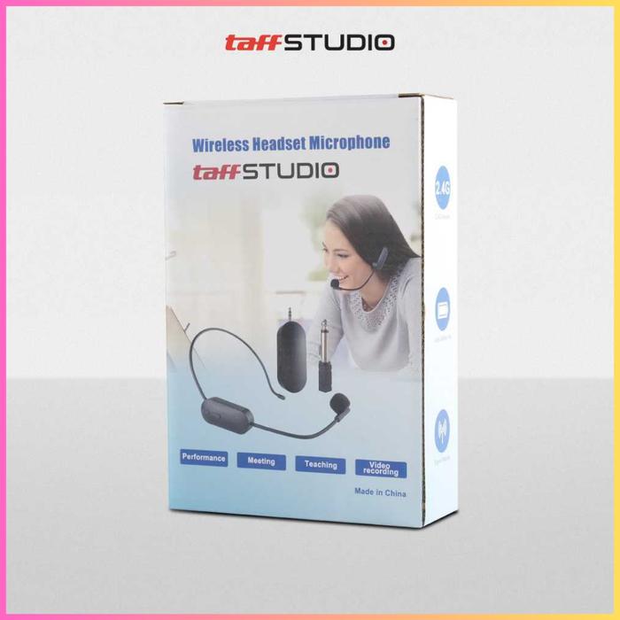 Cod Taffstudio Wireless Microphone 24ghz Headset Cs With Receiver Mic  Imam Mesjid Terbaik Wireles Karaoke Suara Jernih Vocal Jarak 100 M  Microphone