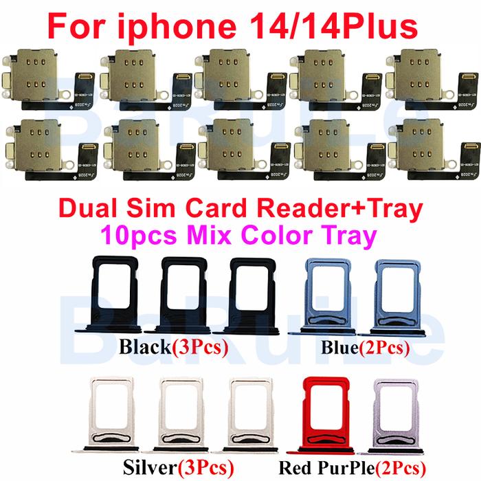 Sim Tray Dual Sim Adapter Iphone 12 Jual BaRuiLe 10sets For IPhone