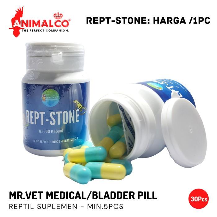 Gambar MR VET REPT MED STONE KAPSUL OBAT BLADDER FLU PILEK MOGOK MAKAN REPTIL - REPT-STONE dari Animal Co undefined Tokopedia