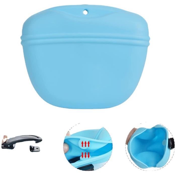 Silicone Dog Treat Bag Pet Portable Dog Training Waist Bag Outdoor Feeder  Puppy Snack Pouch Food Reward Storage Bag Pet Supplies