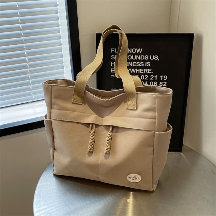 Gambar Japanese tote bag female foreign large-capacity canvas bag 2024 new tide net red fashion senior niche shoulder bag - khaki dari FYN KOPER undefined Tokopedia