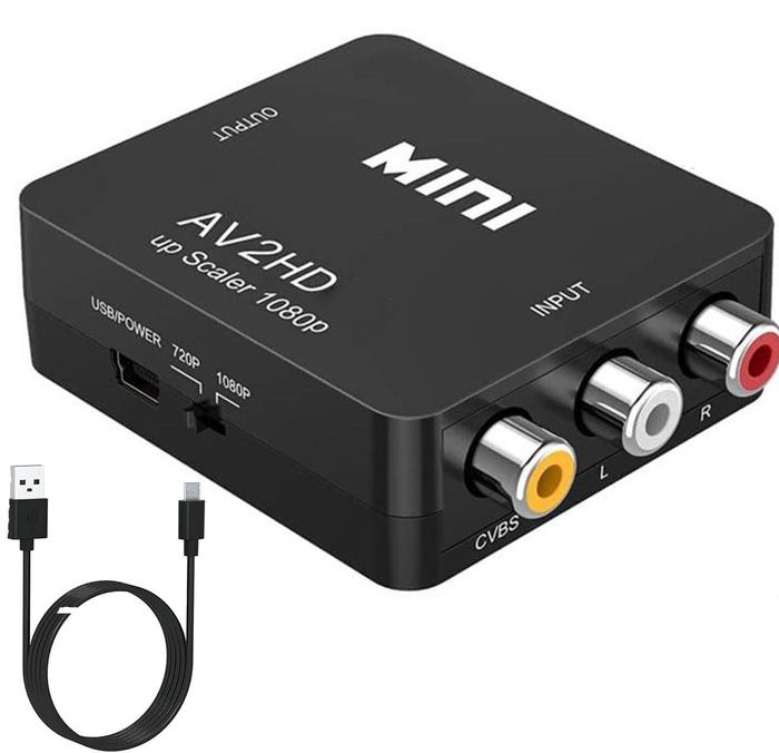 Jual HD 1080P RCA AV To HDMI-compatible Composite Adapter