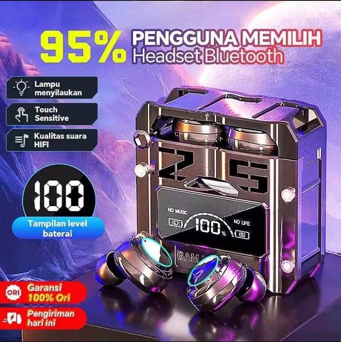 Jual TWS M25 Headset Bluetooth GAMING Earphone Bluetooth Wireless - Main Image
