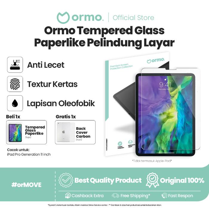 Jual TERLARIS ORMO PAPERLIKE SCREEN PROTECTOR PAPERLIKE PELINDUNG