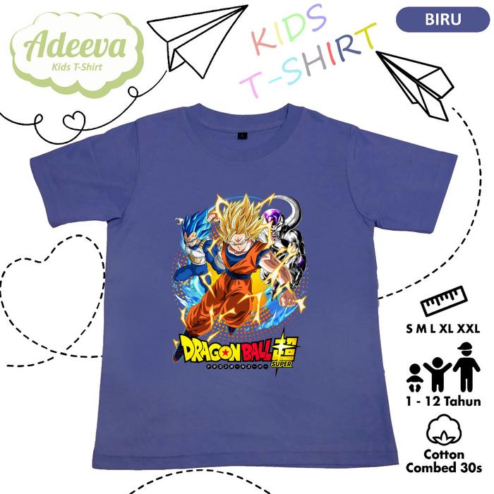 Jual Kaos Anak Anime Dragon Ball Z Usia 1-12 Tahun Baju Anak