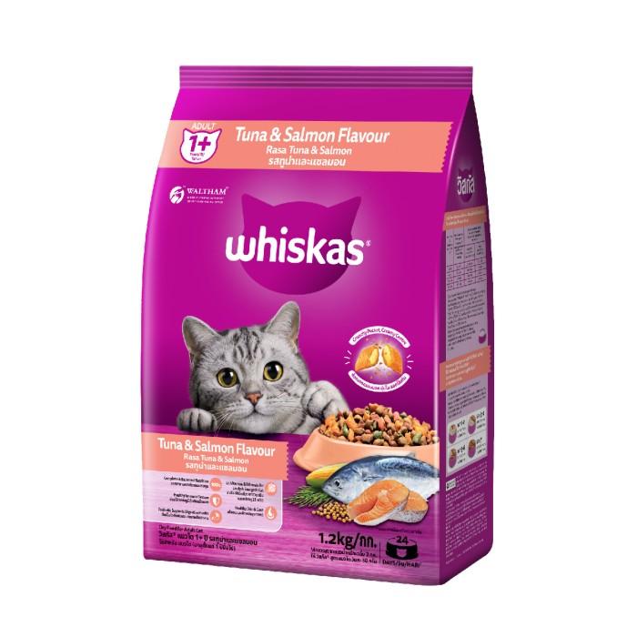 Gambar WHISKAS ADULT 1,2kg all variant makanan kering kucing dewasa - Tuna Salmon dari JANGKI PETSHOP OFFICIAL STORE undefined Tokopedia