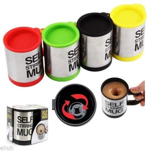 Gambar PROMO Gelas mug self stirring aduk Otomatis Stainless steel Coffee Mag - Hitam dari Toko Abonk undefined Tokopedia