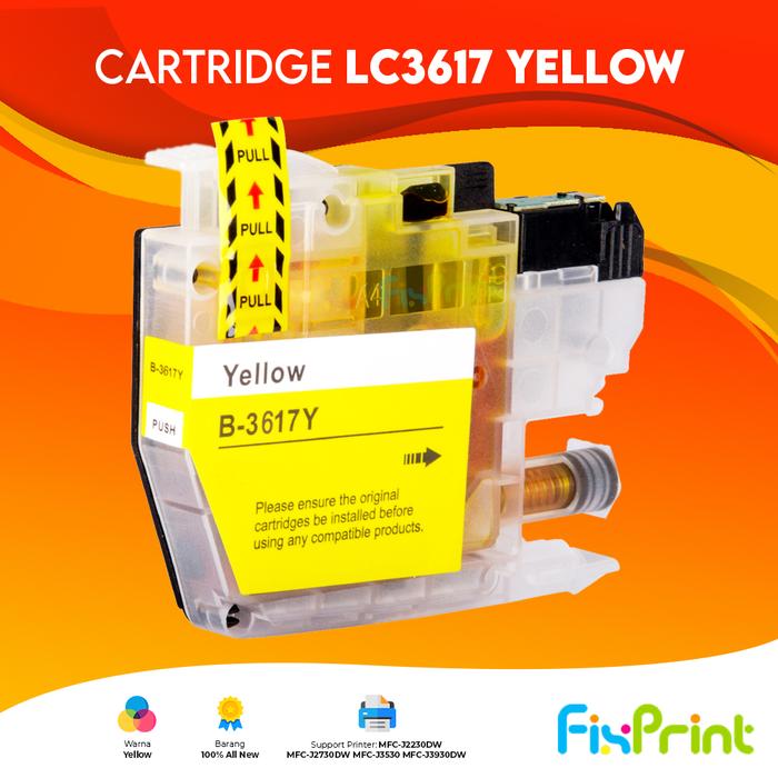Gambar Cartridge Tinta Compatible LC3617 Printer Brother MFC-J3530DW J3530DW - Kuning dari FixPrint Semarang undefined Tokopedia