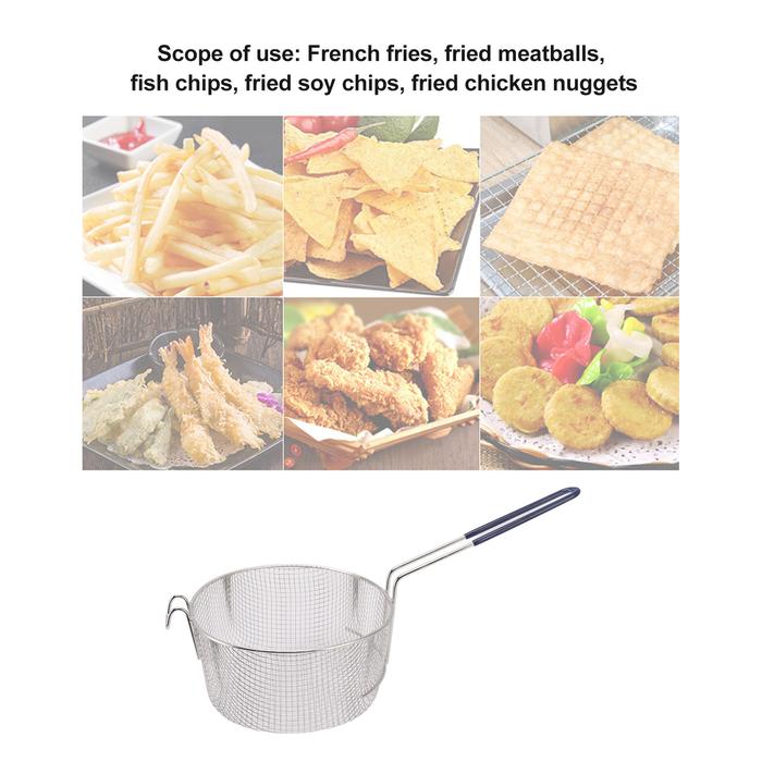 Gambar Fry Basket Fry Net Frying Basket Stainless Steel Long Handle Reusable Rust Resistant Fry Net for Fish Chicken Nuggets Frying Net dari uvt store undefined Tokopedia