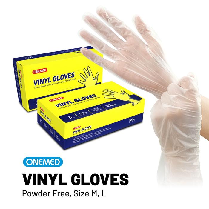 Gambar ONEMED Vinyl Gloves PF Box Isi 100 Pcs - Sarung tangan Food Handling - M dari Onemed Solo undefined Tokopedia