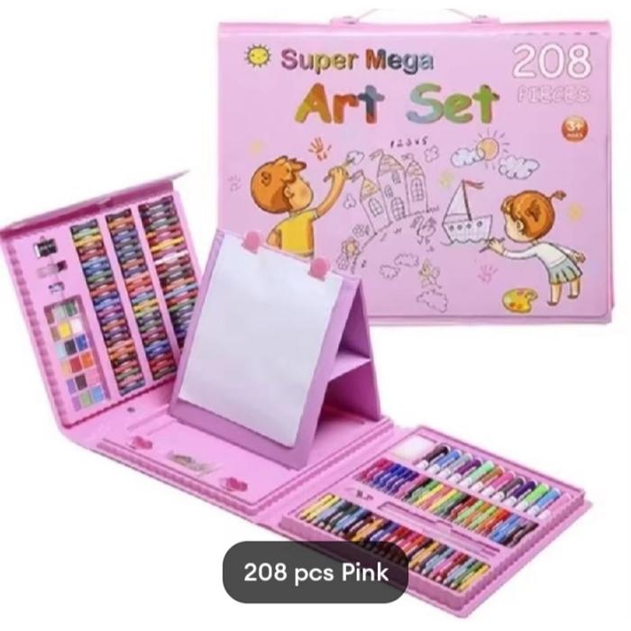 Gambar PROMO!! Crayon Anak Set Isi 208 Pcs / Pensil Warna Lengkap Set / Alat Lukis Mewarnai Lengkap Original Harga murah Kualitas Bagus - Pink 208 pcs dari KiwayaStore06 undefined Tokopedia