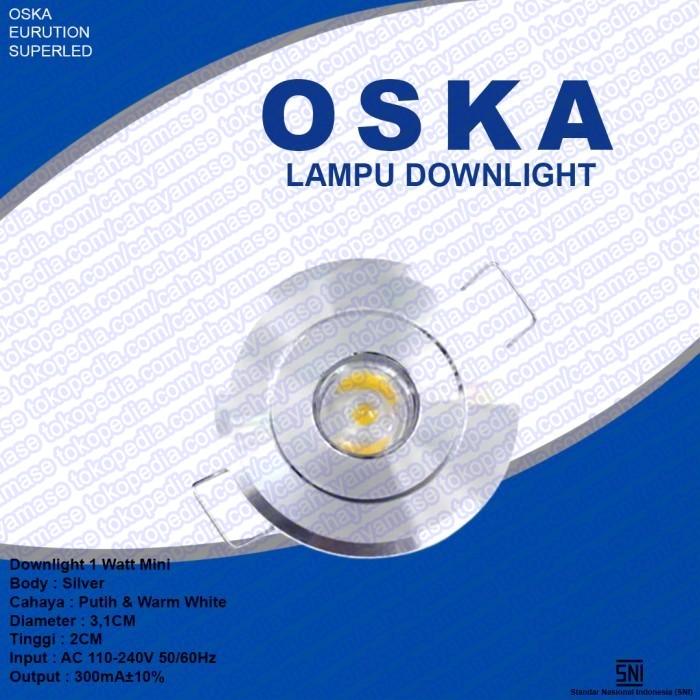 Gambar OSKA Lampu Downlight Spot 1 Watt 1 Mata Mini / Lampu Lemari LED Body Silver - Kuning dari Cahaya Mas Electrindo undefined Tokopedia