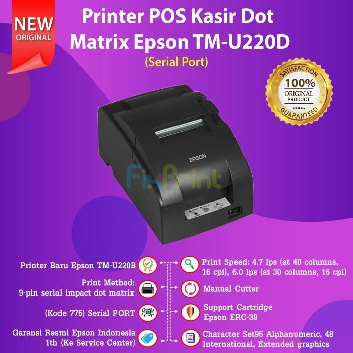 Gambar Printer Kasir Epson TM-U220B TMU220B TMU-220B AUTO CUTTER USB LAN - D - MANUAL CUT, 775 SERIAL dari FixPrint Indonesia undefined Tokopedia
