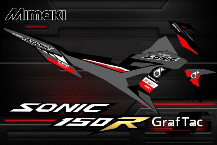 Gambar Striping Printing Motor Honda Sonic R 150 ABU ABU - Not Specified dari Liffa Sticker undefined Tokopedia