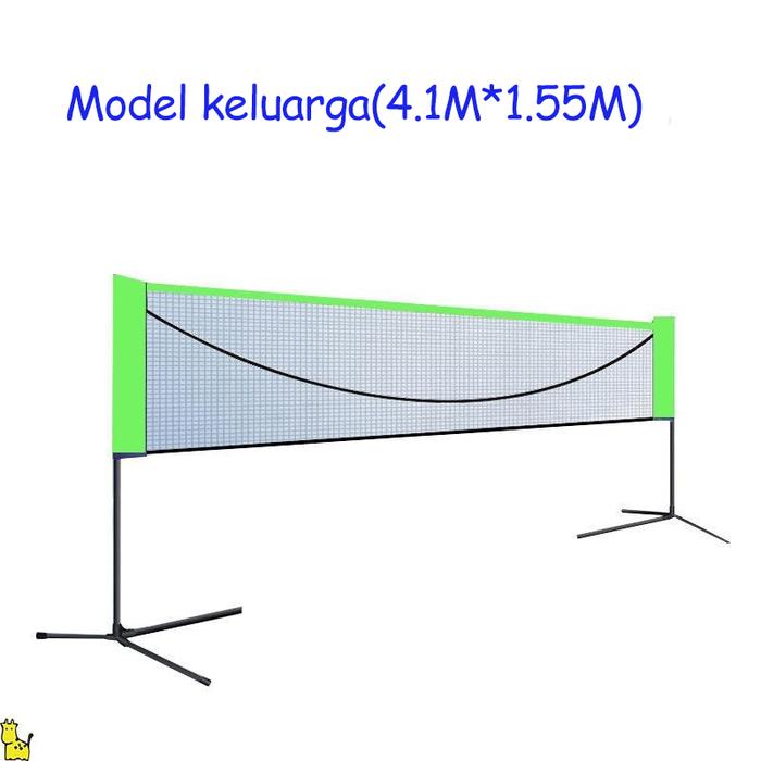 Gambar Net Tiang Jaring Bulu Tangkis Bulutangkis bahan Nilon Impor baja karbon tinggi rak/Net Bton/Jaring Bulutangkis/Net Bulutangkis/Jaring Bulu Tangkis Victor impor - 4.1m dari Calvin Sport undefined Tokopedia
