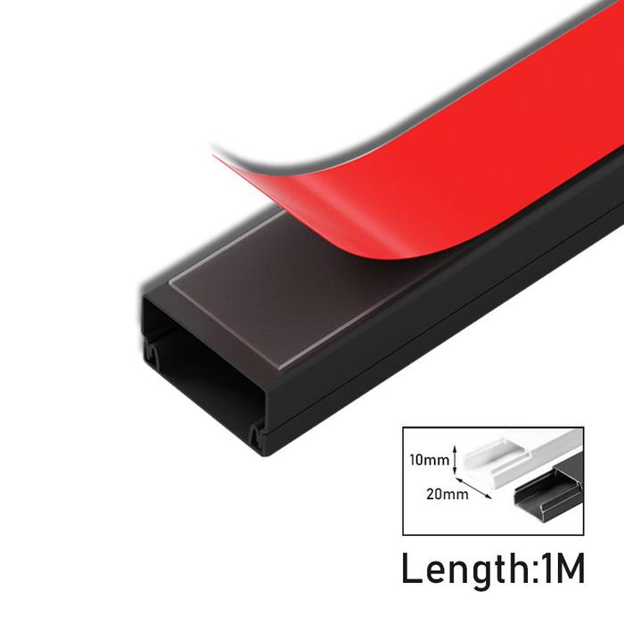 Gambar Penutup Kabel Dinding Tempel 1 Meter PVC Pelindung Kabel Tray Hitam Putih Double Tape Anti Tikus Listrik Air 20x10mm - Hitam, 20*10MM dari DindaSae undefined Tokopedia