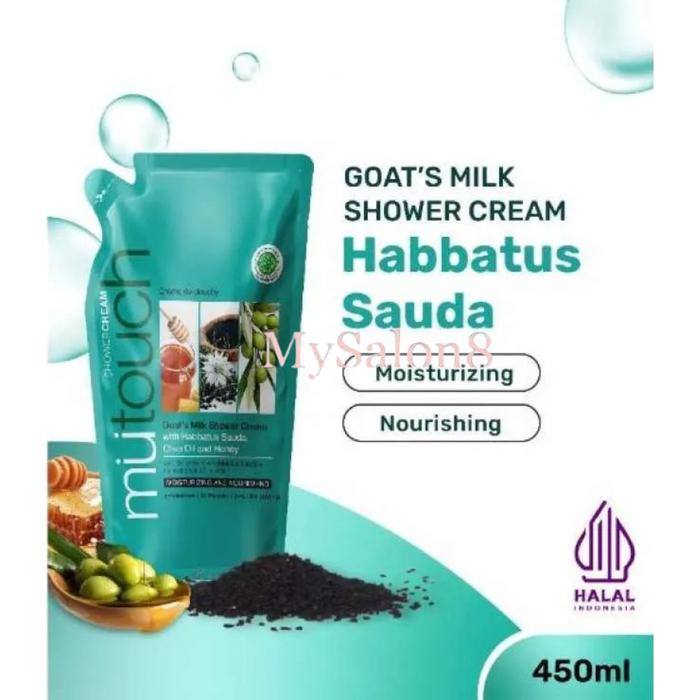 Gambar Mutouch Goat's Milk Shower Cream Body Wash Refill 450ml / 800ml - Habbatus Sauda 450ml dari mysalon8 undefined Tokopedia