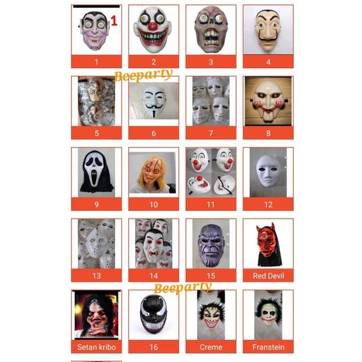 Gambar Topeng pesta Halloween /Aneka macam topeng dari iputbosku undefined Tokopedia