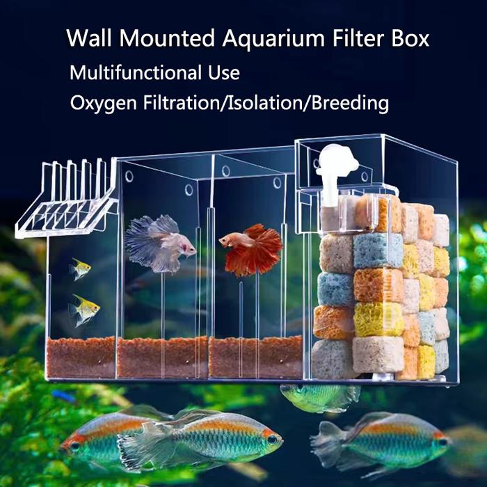 Jual in Fish Tank External Filter Box Acrylic Filter Dry and