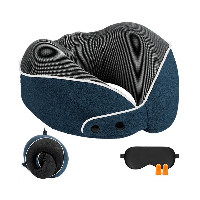 Gambar Deep Blue U-Shaped Pillow Memory Cotton Can Store Slow Rebound Travel Pillows Airplane Neck Protection Portable -1PCS dari Brassbill undefined Tokopedia