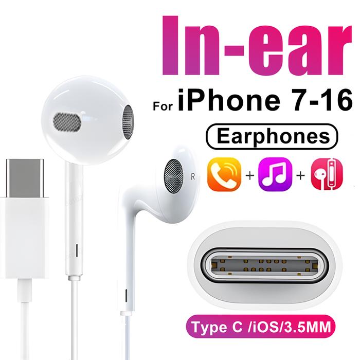 Jual Original Wired Earphones For iPhone 16/15/14/13/12/11 Pro Max