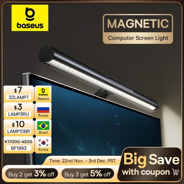 Jual 【New Sale】Baseus Magnetic Computer Screen Light Desk Lamp