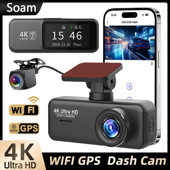 Sought-after Buy Dual 4k Dash Cam Front Rear 170 Wide Angle Gps Night  Vision Wifi Best Deal Available