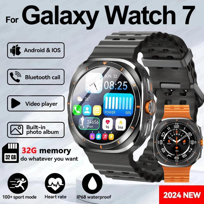 New Galaxy Watch Ultra Smart Watch Men 32gb Memory Gps Nfc 15amoled  Screen Fitness Tracker Health Smart Bracelet For Samsung