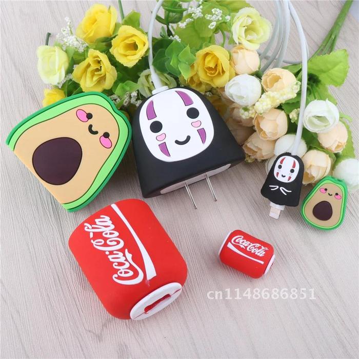 Jual Cartoon Cable Organizer Cute Anime Charger Protector Winder