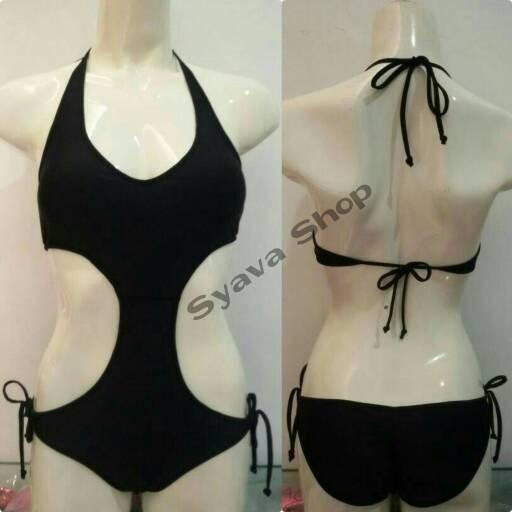 Jual SiapKirimSis- Baju Renang Wanita Bikini Tali Ikat Monokini
