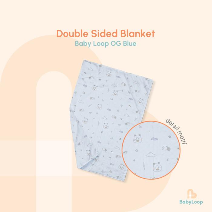 Gambar Selimut Bayi & Anak - Double Sided Blanket Tencel - Baby Loop - Blue dari CV harum baru undefined Tokopedia