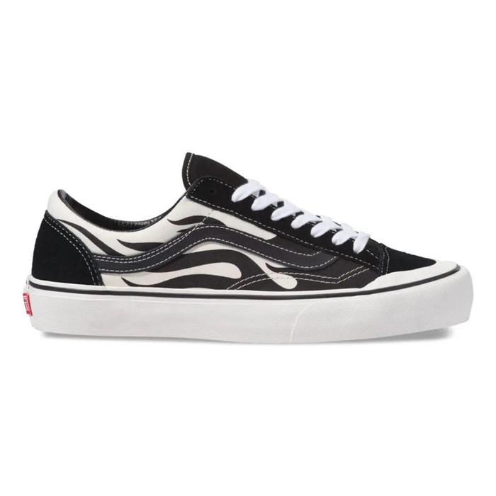 Jual VANS STYLE 36 DECON SF FLAME BLACK WHITE ORIGINAL Kota