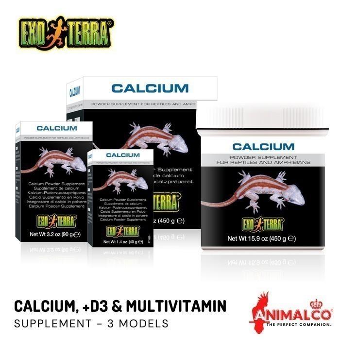 Gambar EXOTERRA CALCIUM D3 MULTIVITAMIN POWDER SUPLEMEN BUBUK REPTIL REPTILE - CALCIUM, 40gr dari Animal Co undefined Tokopedia