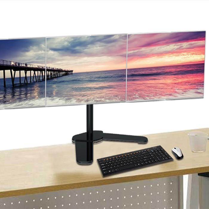 Gambar PREMIUM Triple W Triple Monitor Bracket Stand 3 Base Mount Arm Breket LED LCD dari Asih Bakti Utama undefined Tokopedia