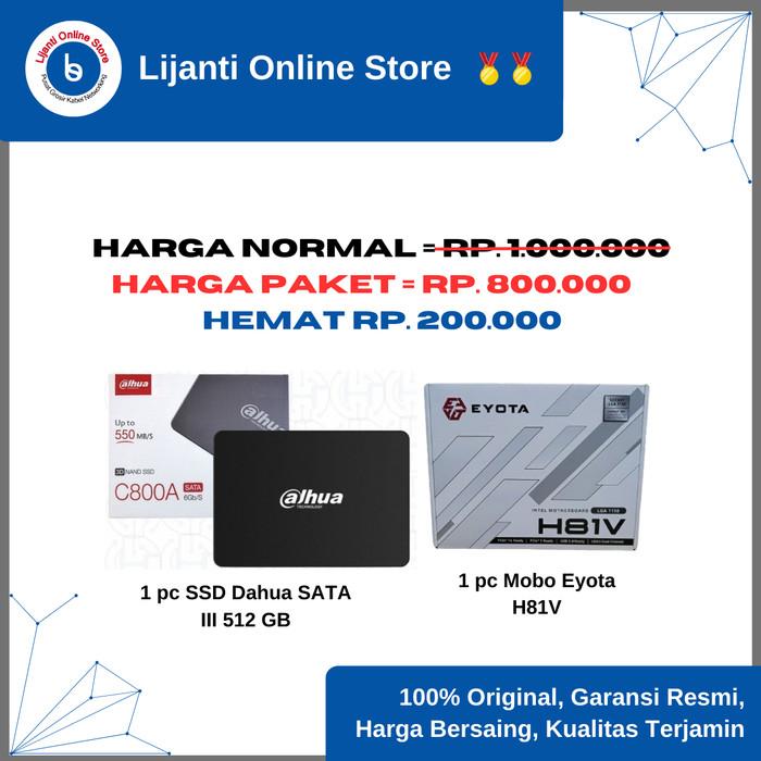 Jual SIAP KIRIM PAKET HEMAT Mobo Eyota H81 Plus SSD Dahua Sata