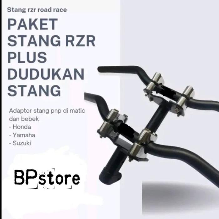 Gambar Paket Stang Rzr Plus Dudukan Stang Racing Universal Motor Honda Yamaha Suzuki Fullset - SUZUKI FULLSET dari extrapowershop undefined Tokopedia