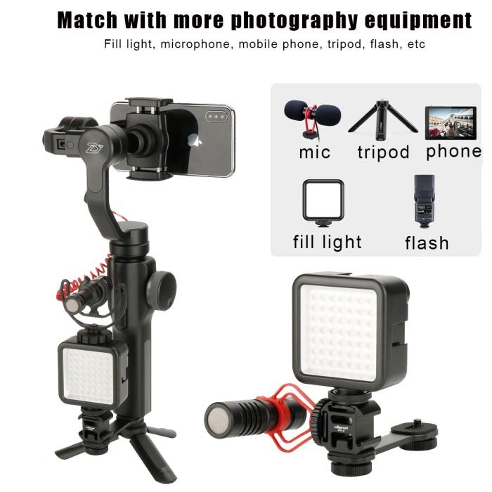 Gambar Ulanzi PT-3 Triple Hot Shoe Mount Adapter Microphone Extension Bar for Zhiyun Smooth 4 DJI Osmo Pocket Gimbal Mount Accessories dari Pusma store undefined Tokopedia
